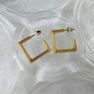 Textured Square Hoops